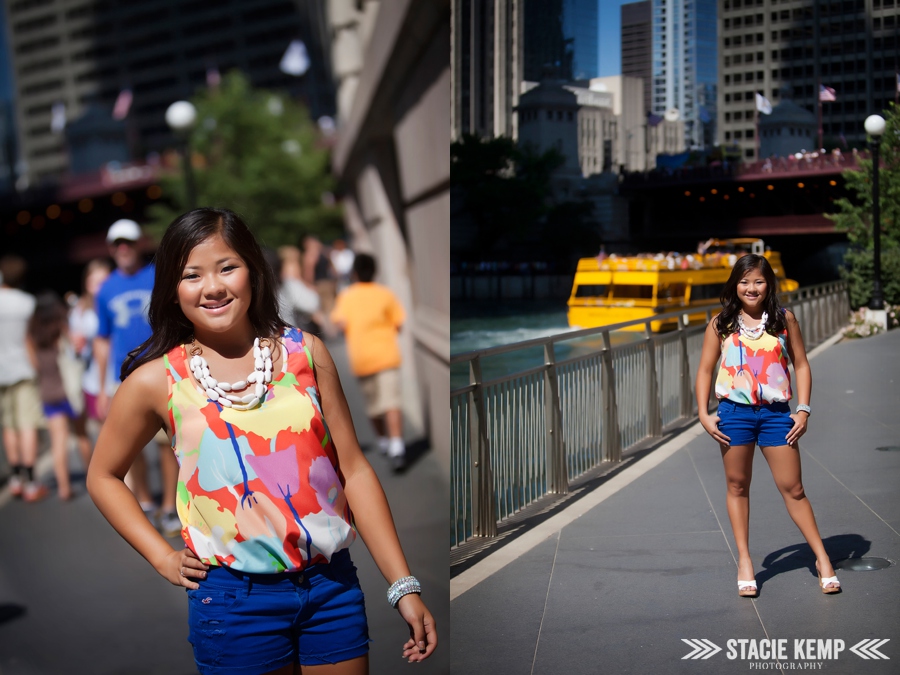 Riverwalk Senior Portraits in Chicago